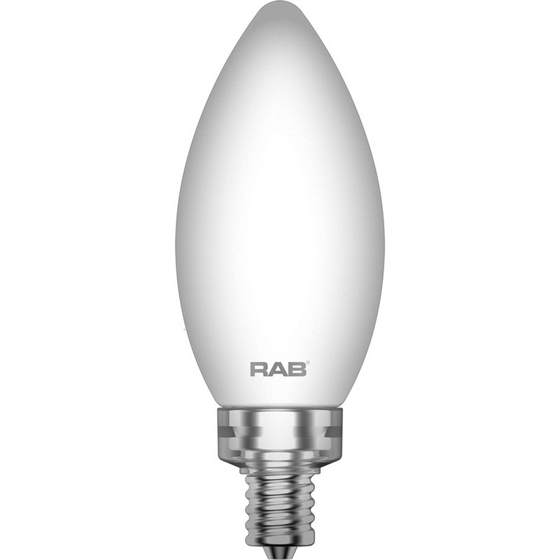 Rab B11-3-E12-927-F-F Dimmable B11 Decorative Bullet Tip LED Filament ...