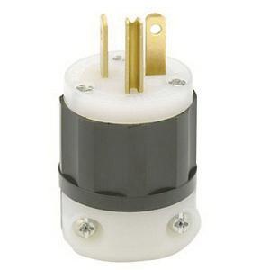 125 Volt Straight Blade Plug Leviton 5366-C 20 Amp Industrial Grade,