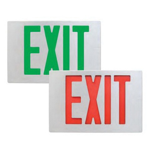 Elite Lighting ELX-505-G-W-W-1 ELX-505 Series Exit Sign With 2-Circuits ...