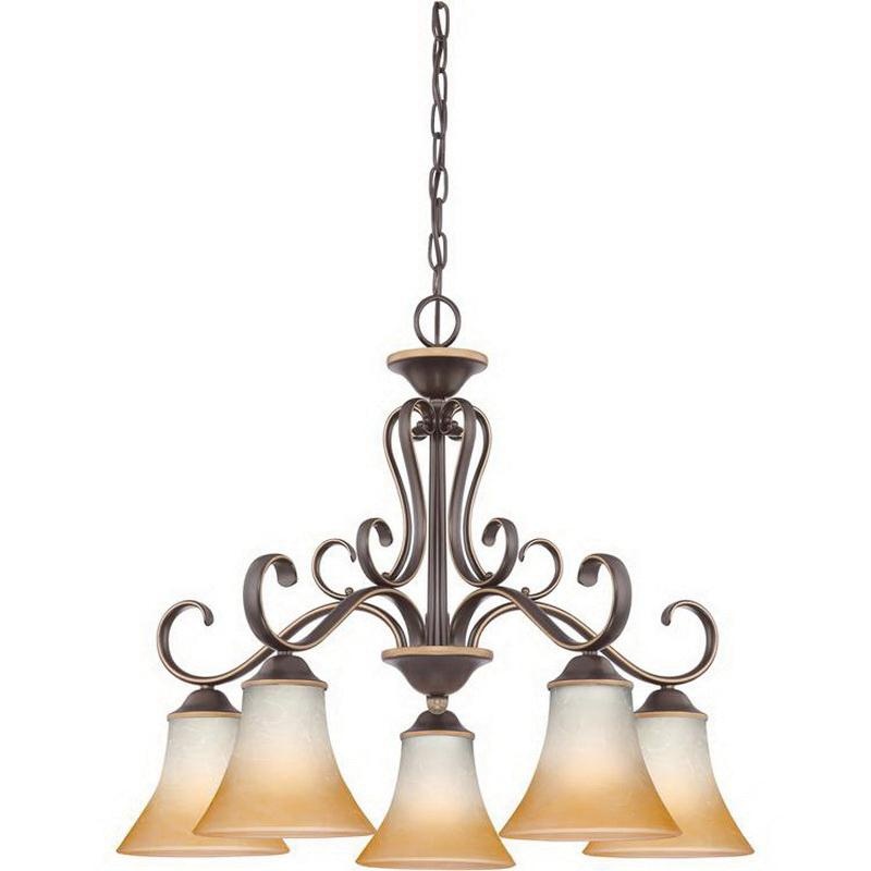 Quoizel Lighting DH5105PN 5-Light 1-Tier Chandelier 120-Volt AC Bronze ...