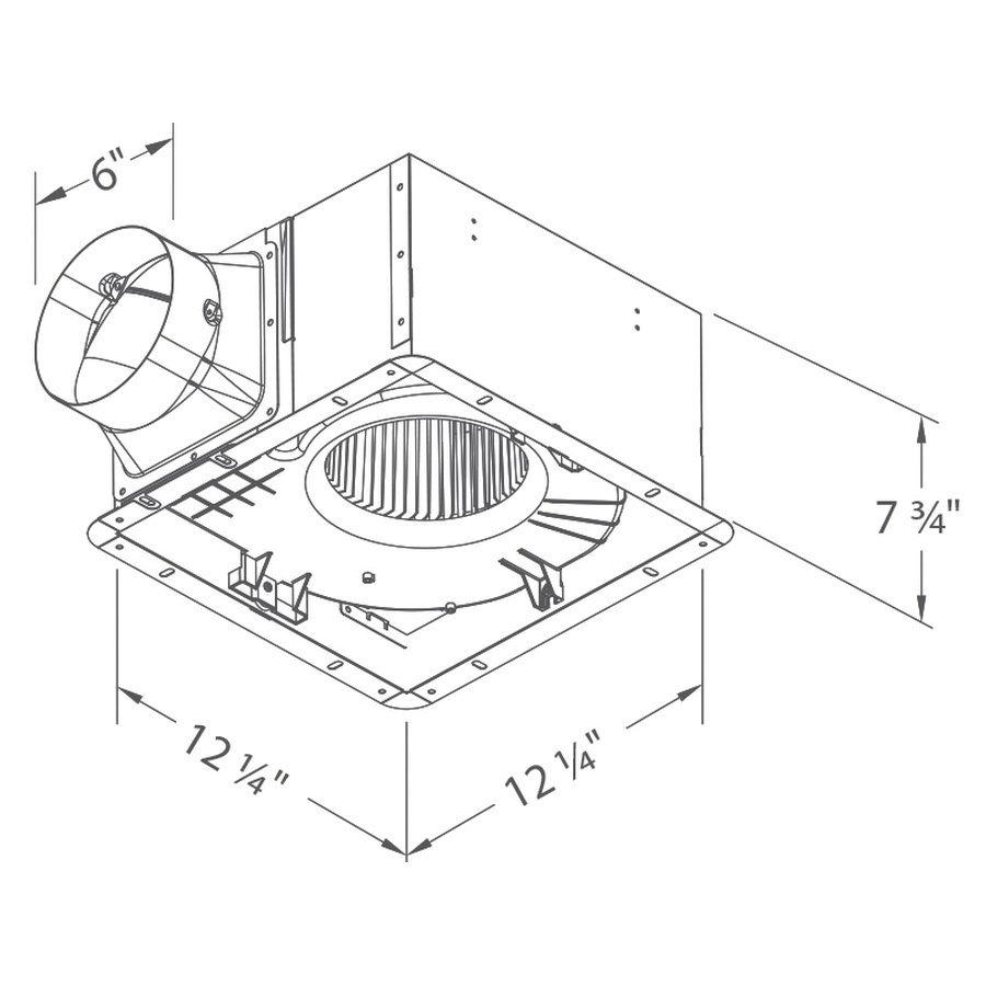 Delta PRO300 Bathroom Exhaust Fan 6-Inch Duct 300 CFM at 0.1-Inch WG ...